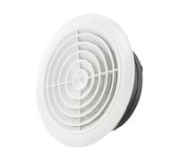 Honseadek Grille murale réglable pour ventilation intérieure ronde 75 200 mm Volume rotatif Blanc Contrôle du diamètre pour salle de bain bureau ABS salle d'échappement (200 mm)