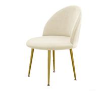 Honseadek Housse de chaise en velours Silver Fox, ajustement très élastique, infroissable, texture pelucheuse, imperméable pour de courtes périodes, protège contre les taches et les rayures (beige)