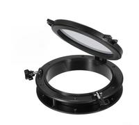 Honseadek Hublot à ouverture ronde 216-265 mm avec verre trempé de 4 mm et ABS résistant aux UV pour yacht, bateau, camping-car (265 mm)