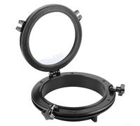 Honseadek Hublot à ouverture ronde pour utilisation marine et camping-car, bateau en verre trempé de 216 à 265 mm, résistant au vieillissement UV, options blanc et noir, facile à clipser (216 mm)
