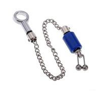 Honseadek Indicateur de canette de pêche à la carpe avec système de clip de suspension et poids, alarme de touche en acier inoxydable pour la pêche à la carpe, ensemble multicolore (bleu)