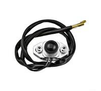 Honseadek Interrupteur de guidon de moto 22 mm avec coupure de phare, pour commande de klaxon, et bouton de réinitialisation de démarrage (Kg-033 argenté)