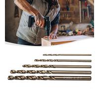 Honseadek Jeu de forets M35 en acier inoxydable trempé pour perceuse en acier au cobalt professionnel 5 construction pour Elite Speed Steel Cobalt 5 pièces de perçage métrique (7 mm)
