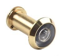 Honseadek Judas de porte à 220 degrés, grand angle pour portes de 50 à 75 mm d'épaisseur, trou de vue en métal avec lentille en verre doré