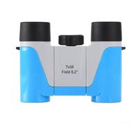 Honseadek Jumelles pour enfants Grossissement 7x HD Télescope pour faible luminosité Portable Aventures en plein air Observation des oiseaux Observation des étoiles avec multicouche complète (Bleu)