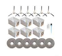 Honseadek Kit d'accessoires robotique pour aspirateur Dreame L10s Ultra et X10+ avec 4 sacs à poussière, 4 brosses latérales pour le nettoyage des coins et 4 serpillères (B)