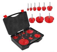 Honseadek Kit d'alésoir de tuyau en PVC en aluminium de 1,27 à 10,2 cm, ensemble de 9 pièces avec fraises en carbure remplaçables, pour applications de montage CPVC ABS