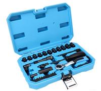 Honseadek Kit de clés à douille, 31 outils en acier au chrome vanadium, poignée décalée compacte pour accès dans les zones confinées, design antidérapant à extrémité ouverte (31 pièces)