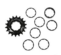 Honseadek Kit de conversion de roue libre 18T pour VTT | Dirt Jump Street - Pignon en alliage d'aluminium 7075 avec entretoises pour moyeux HG, finition anodisée, noir/violet