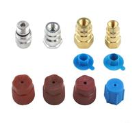 Honseadek Kit de mise à niveau de climatisation pour voiture R12 à R134a avec ports latéraux bas/hauts et adaptateurs anti-poussière avec connecteur fileté 1/4 SAE pour systèmes de climatisation de