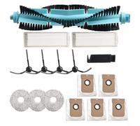 Honseadek Kit de remplacement pour aspirateur robot Cecotec pour Conga 11090 avec brosses latérales, serpillères, filtres, sacs à poussière, brosse de nettoyage (A)