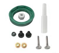 Honseadek Kit de remplacement pour raccord de toilettes avec tous les composants nécessaires pour une installation facile à faire soi-même - Matériau plastique robuste de couleur noire (avec une clé)