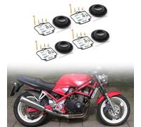 Honseadek Kit de réparation de carburateur pour moto Suzuki Bandit GSF400 GSF400P avec 4 membranes à vide pour remplacement de carburateur