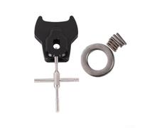 Honseadek Kit de retrait de goupille de roulement de bobine en alliage d'aluminium Outils d'entretien de moulinet (noir)