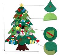 Honseadek Kit sapin de Noël en feutre | 98 x 69 cm, vert, ensemble de puzzle 3D, matériau en feutre de qualité, pour décoration de maison de vacances