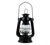 Honseadek Lanterne tempête à pétrole en métal avec kérosène rétro capacité 90 ml pour décoration extérieure et intérieur (noir)