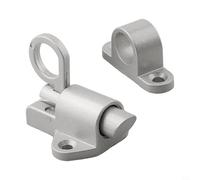 Honseadek Loquet à ressort automatique en alliage d'aluminium pour portes et battants, boulon de verrouillage à fermeture automatique robuste avec anneau de tirage, quincaillerie de porte de sécurité