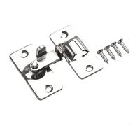 Honseadek Loquet de porte à angle droit en acier inoxydable à 90 degrés pour portes coulissantes, armoires, abris de jardin et tiroirs, comprend des vis pour faciliter la tâche (argenté)