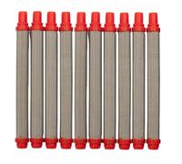 Honseadek Lot de 10 filtres de pulvérisation de peinture sans air 200 mailles en acier inoxydable Rouge Pièces de rechange pour équipement de pulvérisation Wagner 103 mm