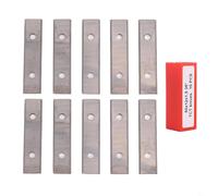 Honseadek Lot de 10 inserts en carbure massif, lames de coupe carrées rectangulaires réversibles, 50 x 12 x 1,5 mm, compatibles avec les grattoirs à peinture et les têtes de coupe de rabot en bois