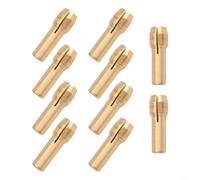 Honseadek Lot de 10 mini mandrins de forage en laiton avec tige de 4,8 mm pour outils rotatifs, compatible avec les outils, plage de serrage de 0,5 à 3,2 mm, matériau en cuivre (4,2 mm)