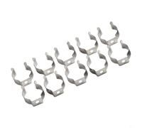Honseadek Lot de 10 pinces à outils en acier à ressort de type ouvert, pinces robustes en acier au manganèse, supports de rangement pour garage, atelier, pinces de rangement pour balai (25 mm)