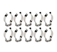 Honseadek Lot de 10 pinces à outils en acier à ressort de type ouvert, pinces robustes en acier au manganèse, supports de rangement pour garage, atelier, pinces de rangement pour balai, râteau