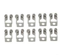 Honseadek Lot de 10 pinces à outils en acier à ressort de type ouvert, pinces robustes en acier au manganèse, supports de rangement pour garage, atelier, pinces de rangement pour balai (12 mm)