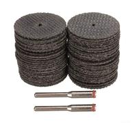 Honseadek Lot de 102 disques de coupe de 32 mm pour outil rotatif, lames de scie en résine de 1,2 mm d'épaisseur avec 2 tiges, compatibles avec les meuleuses à matrice pour la coupe du bois en