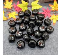 Honseadek Lot de 12 mini citrouilles artificielles noires de 3,8 cm en mousse réalistes pour Halloween, Thanksgiving et décoration d'intérieur saisonnière (48 pièces)