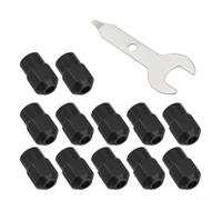 Honseadek Lot de 13 mandrins électriques avec clé pour outils rotatifs, adaptateur de moteur sans clé M8 x 0,75 mm avec 12 vis à coupelles compatibles avec la plupart des meuleuses électriques