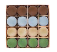Honseadek Lot de 16 décorations de sapin de Noël en velours, boules décoratives de 6,1 cm, assortiment de couleurs beige, marron, blanc, bleu, vert, texture pelucheuse pour les vacances festives