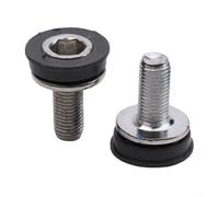 Honseadek Lot de 2 boulons de bras de manivelle à tête hexagonale M8 x 15 mm étanches pour VTT, vélos de route, pièces de rechange en métal