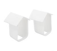 Honseadek Lot de 2 coques en silicone résistant aux intempéries pour caméra de sécurité Cam 2C Pro avec découpes précises, anti-rayures et anti-poussière - Noir et blanc (blanc)