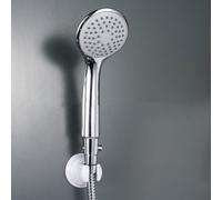 Honseadek Lot de 2 douches d'arrêt ABS avec valve de douche, valve d'économie d'eau, argenté, bouton de contrôle de pause, pour limiter le débit