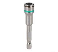 Honseadek Lot de 2 douilles de clé à cliquet, adaptateur de tourne-écrous magnétiques, embout de foret à tige hexagonale, rétention à ressort, construction métallique, compatible avec pneumatique