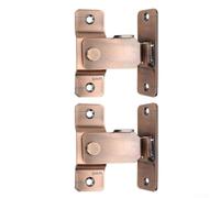 Honseadek Lot de 2 loquets de porte en acier inoxydable à 90 degrés pour portes coulissantes, serrure de sécurité à angle droit avec rotation à 360°, matériel de sécurité domestique robuste (noir)