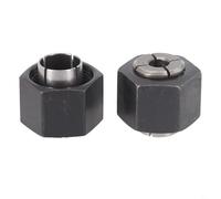 Honseadek Lot de 2 pinces de serrage pour défonceuse Dewalt DW621 DW616 DW618 DW621K DW625 DW6214-12,7 mm 6,35 mm compatibles avec accessoires de routeur, noir