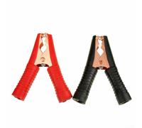 Honseadek Lot de 2 pinces de test de batterie 100 A Rouge/noir Pinces crocodile robustes avec gaine isolée en PVC pour automobile, panneau solaire, bateau, camping et applications d'ingénierie