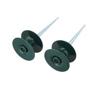 Honseadek Lot de 2 rouleaux de tuyau d'arrosage avec pointes lourdes en zinc et résine lisse pour ensemble de plantes, protection simple, gestion des tuyaux au sol
