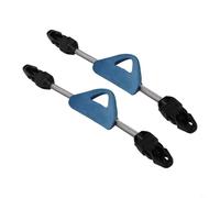 Honseadek Lot de 2 sangles d'aileron de plongée en acier 304 antidérapant pour juments, lacets de rechange en caoutchouc avec coussinets TPR (taille L, bleu)
