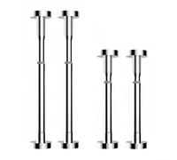 Honseadek Lot de 2 supports réglables pour évier de cuisine, 30-50 cm ou 50-80 cm, pieds de support en acier inoxydable (50-80 cm, blanc)