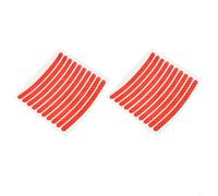 Honseadek Lot de 20 bandes réfléchissantes pour moyeu de roue - Améliore la visibilité du véhicule à la tombée de la nuit ou dans des conditions de faible luminosité (rouge)