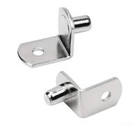 Honseadek Lot de 20 chevilles de support en métal de 6 mm en forme de L pour armoire, bibliothèque, meubles, étagères, connecteurs de rangement