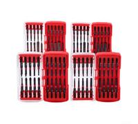 Honseadek Lot de 20 embouts de tournevis avec tige magnétique pour croix hexagonale - Kit d'outils avec revêtement noir phosphate pour réparation domestique et entretien d'appareils électriques (D)