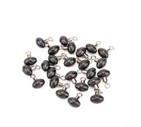Honseadek Lot de 20 perles pivotantes pour pêche en mer, Zig, bas de ligne de pêche à la carpe, matériel terminal de pêche à la carpe, 8 x 5 mm, en plastique noir et cuivre