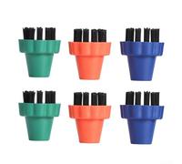 Honseadek Lot de 3 brosses de nettoyage en nylon pour Vaporetto PRO 90_Turbo PRO 80 PRO 70 ECO PRO 3.0 Classic 65 55, Lecoaspira, Unico, 3 brosses de rechange colorées