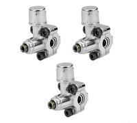 Honseadek Lot de 3 valves de service de ligne de perçage pour réfrigérateur, robinet de recharge de tuyau de 0,6 cm, 5/16 cm, 3/8 pouces pour CVC, métal, aluminium, acier, kit d'installation à faire