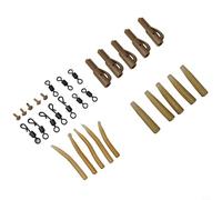 Honseadek Lot de 30 accessoires hélicoptères avec émerillons rapides pour pêche à la carpe - Kit de pêche hélicoptère pour pêche à la pêche