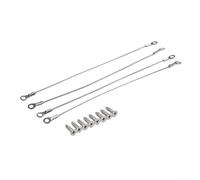 Honseadek Lot de 4 butées de porte d'armoire en acier inoxydable pour limiteur de charnière - 304 pour butée de porte à câble avec angle d'ouverture réglable, 200 mm